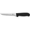 Victorinox Fibrox, Coltello per disossare, Coltello da Cucina Affilato, per Carne e Pollame, 15 cm, Lama Dritta, Rigido, Acciaio Inossidabile, Nero