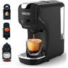 CAFELFFE Macchina da caffè 3 in 1, 19 bar per caffè NES/DG/macinato, altezza per tazze grandi (nero)
