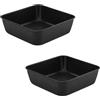HOPEYMY26 2 Pezzi Teglie Forno Pirofila da Forno Placca Teglia Acciaio Inox Lasagnera sa Sano e Facile da Pulire, Ottimo per Torte, Brownies, Muffin e Altro Ancora