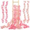 MOERDIFFER 4 pezzi Ghirlanda Di Fiori Di Ciliegio,180cm Fiori di Ciliegio Artificiali,Fiori di Ceriglia Finti, Artificiale Fioris di Ceriglia Deco per Matrimonio, Festa, Casa, Giardino Decorazione