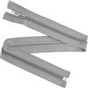 Aerzetix - Set di 8 Cerniere Lampo a Spirale N°5 45cm separabili con cursore - in Metallo Nylon Poliestere - Colore Grigio - per Cucito Artigianato creazioni Tessili