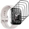 Jaavkkma 4 Pezzi Pellicola Protettiva per Amazfit Bip 5 Unity 46mm Vetro Temperato, Anti-graffio/HD, 3D Curva Protezione Schermo per Amazfit Bip 5 Unity 46mm - PMMA Film Protettivo Composito