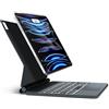 WINCHKING Magic Keyboard iPad Air 13 pollici (M3/M2) 2025, custodia con tastiera per iPad Pro 12,9 pollici, 6./5./4./3 generazione, tastiera retroilluminata, layout QWERTZ nero