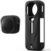 K&F Concept Custodia in Silicone Nero compatibile con Insta360 X5 | Custodia Protettiva Morbida con Copriobiettivo, Lato Batteria Aperto, Protezione Totale per Accessori Action Camera,PT08