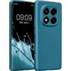 kwmobile Custodia Compatibile con Xiaomi Redmi Note 14 PRO 4G Cover - Protezione Back Case Morbida - Silicone TPU Effetto Metallizzato Blu Caraibi metalizzato