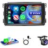 VECHTEL 8 CORE 2G+64G Autoradio Android 13 per Mercedes Benz Smart Fortwo 2005-2010, 9 IPS Touchscreen Stereo Auto co Carplay Android Auto senza Fili GPS Wi-Fi DSP Bluetooth Radio FM RDS Retrocamera
