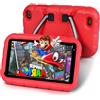 YESTEL Tablet Bambini 7 Pollici, X3 Tablet Per Bambini Supporto Controllo Dei Genitori/1.6 GHz/GPS/32GB Espandibili Fino A 128GB, Con Wi-Fi,Tablet Con Cover Anti-Caduta, Rosso