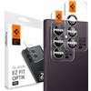 Spigen EZ Fit Optik Pro Vetro Fotocamera [2P] Samsung Galaxy Z Fold 8 Ultra | Galaxy Z Fold 7, Nero, Trasparente, Durezza 9H, Anello Individuale, Ritagli precisi per l'obiettivo, Sicuri per il flash