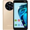 Luqeeg 3G Smartphone Offerta del Giorno, Android Smartphone Economici in Offerta, Schermo Full HD 5.45 Pollici, Dual SIM Telefoni Cellulari Sbloccati, 128GB Espandibili, WiFi, BT, FM, GPS (Oro)