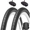 Kenda 2 Copertoni Kenda 700x45C (28 x 15/8 x 1 3/4) + Camere America Pneumatici Demi Slick Gravel Copertone Adulto Trekking Mtb Ibrida