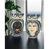 Ceramiche di Caltagirone Sofia Testa di Moro con Turbante h 25 cm — Donna, Mono Blu - Linea Mono Blu / Uomo / 25 cm