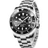 LIGE Orologio Uomo, Quarzo Analogico Orologi Uomo, Acciaio Inossidabile Impermeabile 30M, Funzione Calendario, Lancette Luminescenti, Abbinamento Elegante e Casual, Nero
