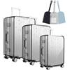 APKOL 20+24+28 Pollici Custodie Protettive per Valigie Impermeabile Protettore di bagagli Trasparente PVC Luggage Anti-polvere Antigraffio per valigia adatta per viaggi(con 3 Etichetta per Bagagli)
