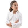 deine-Brautmode Giacca da comunione calda giacca giacche bolero comunione fantasia gonne pelliccia, bianco, 140