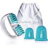Stephanie Franck Beauty Pack N°1 - include 1 Rullo Massaggiante per il Corpo My Body Shaper, 2 Copette Silicone per Massaggio My Cellu Shaper (5,5 cm e 7 cm) e 1 astuccio in cotone - turchese