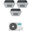 HISENSE CONDIZIONATORE CASSETTA A 4 VIE TRIAL SPLIT INVERTER GAS R32 9000+12000+18000 BTU 4AMW81U4RJC A++