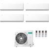 Hisense CONDIZIONATORE HISENSE QUADRI SPLIT UNI HB 9000+9000+9000+12000 BTU WIFI INVERTER 4AMW81U4RJC A++