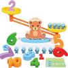 KUKUTrue Giochi Montessori 3 4 5 Anni, Bilancia Matematica, Giochi Bambina 3 Anni, Matematici, Educativi, Legno, Regalo Bambino Bambina 3-5 Anni