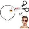 Balinco Cerchietto per capelli di Halloween con cesoie sanguinose per donne e ragazze - realistiche forbici sanguinanti nella testa accessorio per capelli per costume da zombie, scherzo, cosplay e
