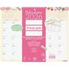 Finocam - Calendario con calamita 2026 Layout Mensile Gennaio - Dicembre 2026 12 mesi | Calendario 2026 per annotazioni | Planner mensile Design Bloc - Italiano, Magnetica Frigorifero, 250x200 mm