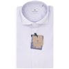 Bastoncino Camicia Simo M/L bianca con fantasia azzurra