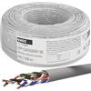 EMOS - Cavo di rete UTP CAT 5e, 100 m, PVC - Cavo patch UTP CAT5e - Filo Cu- Cavo LAN Gigabit - Cavo Ethernet non schermato - per interni