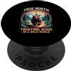 True-North Trusting Jesus In A Wild Worl Il vero nord si fida di Gesù in un'estate cristiana del mondo selvaggio PopSockets PopGrip Adesivo