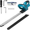 HENYEER Tagliasiepi a batteria compatibile con batterie Makita da 18 V, lunghezza di taglio 52 cm, passo denti 20 mm, acciaio rettificato al diamante, ingranaggi in metallo, senza batteria e caricabatteria
