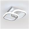 DELIPOP Plafoniera a LED, plafoniera quadrata in acrilico da 24 W, lampadario moderno per camera da letto, illuminazione a soffitto per soggiorno -