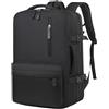 Zaino per aereo 40x30x20, zaino per il bagaglio a mano, zaino per laptop per viaggi in aereo, zaino scolastico, borsa per uomo e donna. (NERO) -