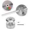 Yosoo Health Gear Indicatore di Blocco della Porta, WC Bagno Libero Impegnato Chiusura Cromata, Indicazione di Occupato, Catenaccio Privacy Partizione di Chiusura per WC Indicatore di Bagno