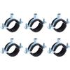 QUARKZMAN 6 Pz Anello Diviso per Sospensione Tubo, 40mm/1.6 Pollici Staffa Tubo Regolabile Morsetto a Parete Soffitto Supporto per Tubo di Scarico Idraulico Tubo