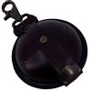 MIKA 28063902 - Portachiavi grande in vera pelle/sella, mini portafogli come portachiavi, con scomparto per monete con bottone automatico, portachiavi, colore marrone, diametro circa 9 cm.