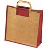 Borsa juta manici bamboo personalizzabile personalizzate o neutre