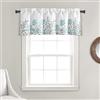 Lush Decor Aprile - Mantovana per finestra filtrante con luce, 45,7 x 132,1 cm, colore: Blu e Grigio