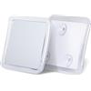 Mirrorvana Specchio per doccia antiappannante con tripla ventosa - specchio da bagno in plastica infrangibile per rasatura e barba - Fogless Shower Mirror - 13,5cm x 13,5cm (Trasparente)