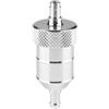 KIMISS filtro benzina moto-KIMISS Universal 8mm Motorcycle Gasoline Oil Filter Filtration Cleaner Filtro carburante in alluminio dalle prestazioni stabili (Argento)