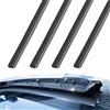 KSBBHDS Confezione da 4 strisce tergicristallo in gomma di ricambio, spazzole in gomma, spazzole tergicristallo senza ossa, 800 mm per auto private, autobus, camion
