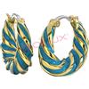 SANICO Srl BJT366 ORECCHINO ALARA TURQUOISE GOLD PLATED