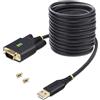 StarTech Cavo USB a Seriale RS232 DB9 3m con Chip FTDI, Retention COM, LED di Stato, Viti e Dadi DB9 Intercambiabili