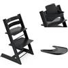 Stokke Promo Tripp Trapp con Baby Set e vassoio - Scegli il tuo colore Nero, Nero
