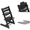 Stokke Promo Tripp Trapp con Baby Set e vassoio - Scegli il tuo colore Storm Grey, Nero