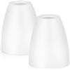 IWOWHERO 2pcs Paralume in Plastica Bianco, Ricambio per Mini Lampade E14, Copertura di Lampada da Scrivania, per Decorativo Sostituzione, per Casa e Hote