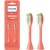 Philips Sonicare Philips One by Sonicare BH1022/01 - Testine per spazzolino da denti, colore: Corallo, confezione da 2