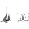 Osculati Ancora tipo Danforth 15 kg - 1 PZ Osculati - 01.143.15 - 0114315