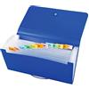 Alevar Portadocumenti a soffietto, classificatore a fisarmonica espandibile da 13 Tasche - formato Portacambiali cm 26x13,5x2,3 Blu