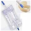 MEDS Sacca raccolta urina da gamba in pvc non sterile volume 750 ml tubo lunghezza 35 cm con scarico e valvola antireglusso 10 pezzi + 4 laccetti