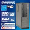 Dell Pc Computer Desktop Fisso Ricondizionato Dell i5 8Gb Ram 240Gb SSD Windows 10