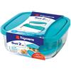 Bormioli Rocco Frigoverre Classic Contenitore Per Alimenti Grande In Vetro Temperato - Set 2 Pz