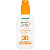 Garnier Ambre Solaire Hydra 24H Protect spray SPF30 - Non grasso - resistente all'acqua - Vitamina E - Approvato da Cruelty Free International - 150ml